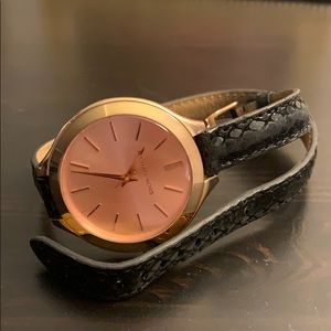 Rose gold Michael Kors wraparound watch